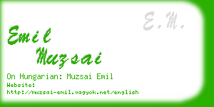 emil muzsai business card